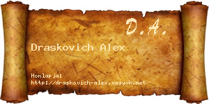 Draskovich Alex névjegykártya