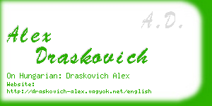 alex draskovich business card